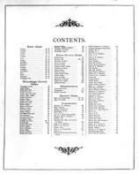 Table of Contents, Winnebago County and Boone County 1886